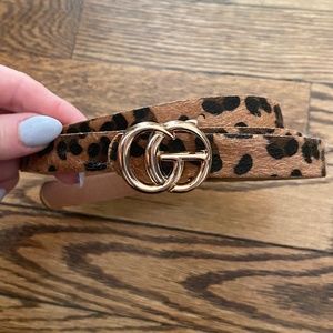 Faux designer belt